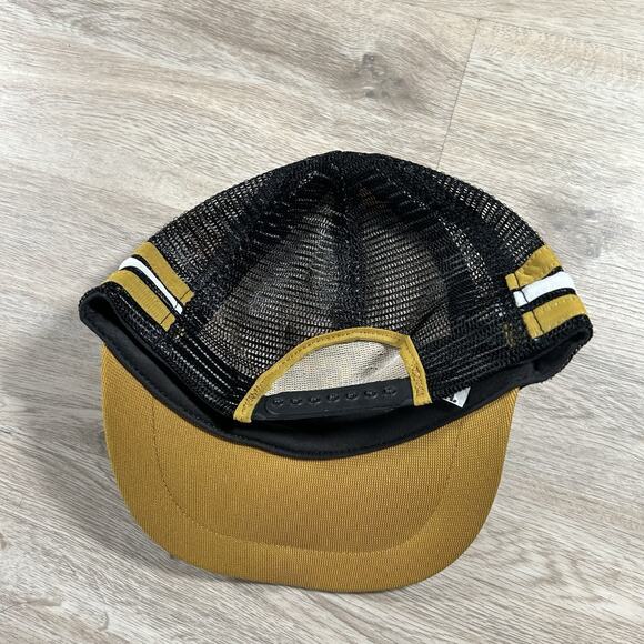 Vintage Georgia Tech Yellow Jackets Hat Snapback Trucker 3 Stripe Gold Black USA - Picture 9 of 9